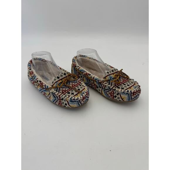 Minnetonka Cally Women's Size 8 Fleece Lined Moccasin Slippers Multicolor - Picture 1 of 7